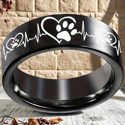Paw-Heart Band — Stainless Steel (8 mm)