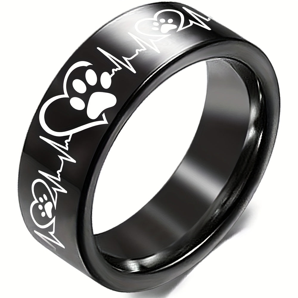 Paw-Heart Band — Stainless Steel (8 mm)