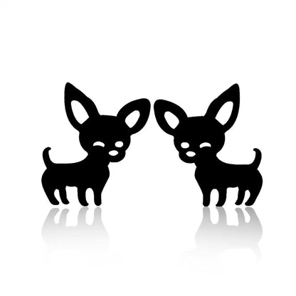 Chihuahua Silhouette Pendant — Stainless Steel