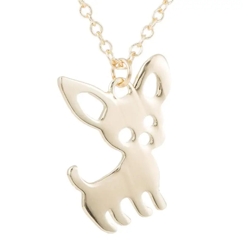 Chihuahua Silhouette Pendant — Stainless Steel