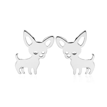 Chihuahua Silhouette Pendant — Stainless Steel