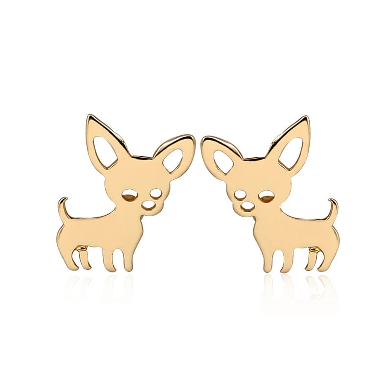 Chihuahua Silhouette Pendant — Stainless Steel