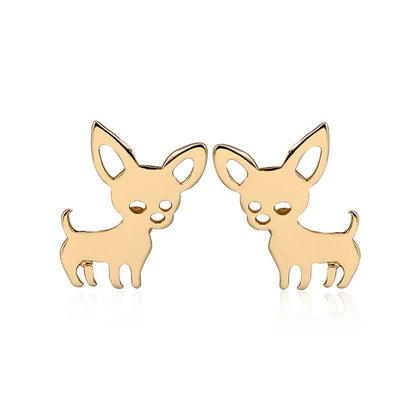 Chihuahua Silhouette Pendant — Stainless Steel