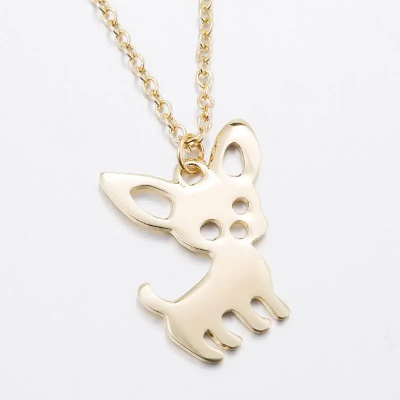 Chihuahua Silhouette Pendant — Stainless Steel