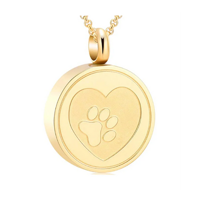 Always Near Paw-Heart Urn Pendant