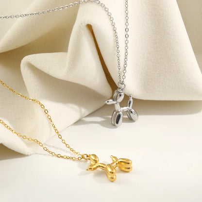 Puppy Silhouette Pendant — Waterproof Stainless Steel