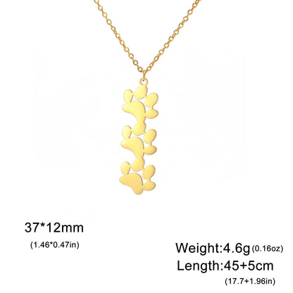 Paw Outline Pendant — Stainless Steel