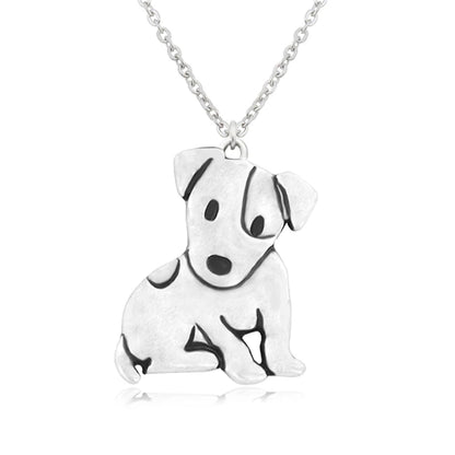 Little Heartbeat Terrier Pendant — Stainless Steel