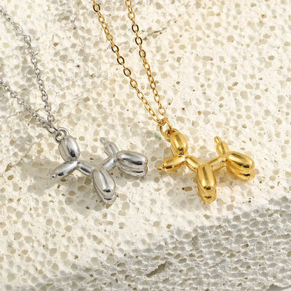 Puppy Silhouette Pendant — Waterproof Stainless Steel