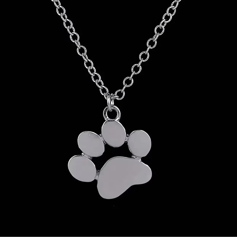 Dog Paw Print Pendant — Stainless Steel