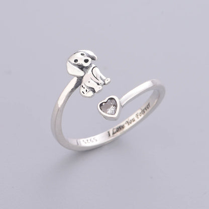 “Forever Beside Me” Puppy Heart Ring