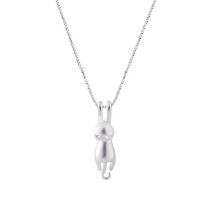 Felix in Moonlight — Sterling Cat Necklace
