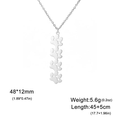 Paw Outline Pendant — Stainless Steel