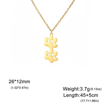Paw Outline Pendant — Stainless Steel