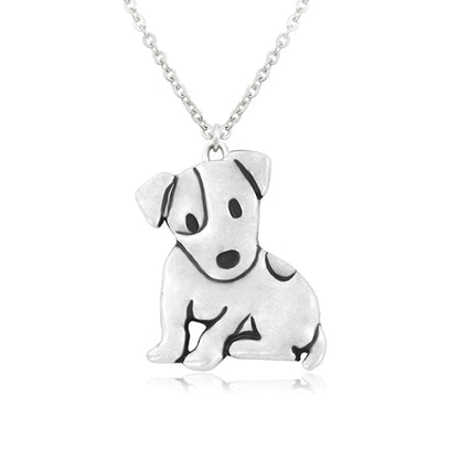 Little Heartbeat Terrier Pendant — Stainless Steel