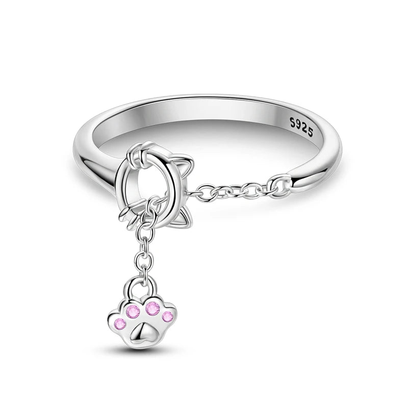 Velvet Paw — Adjustable Ring (925 Silver)