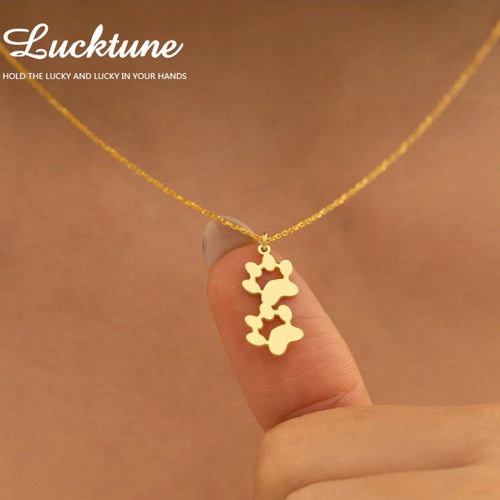 Paw Outline Pendant — Stainless Steel