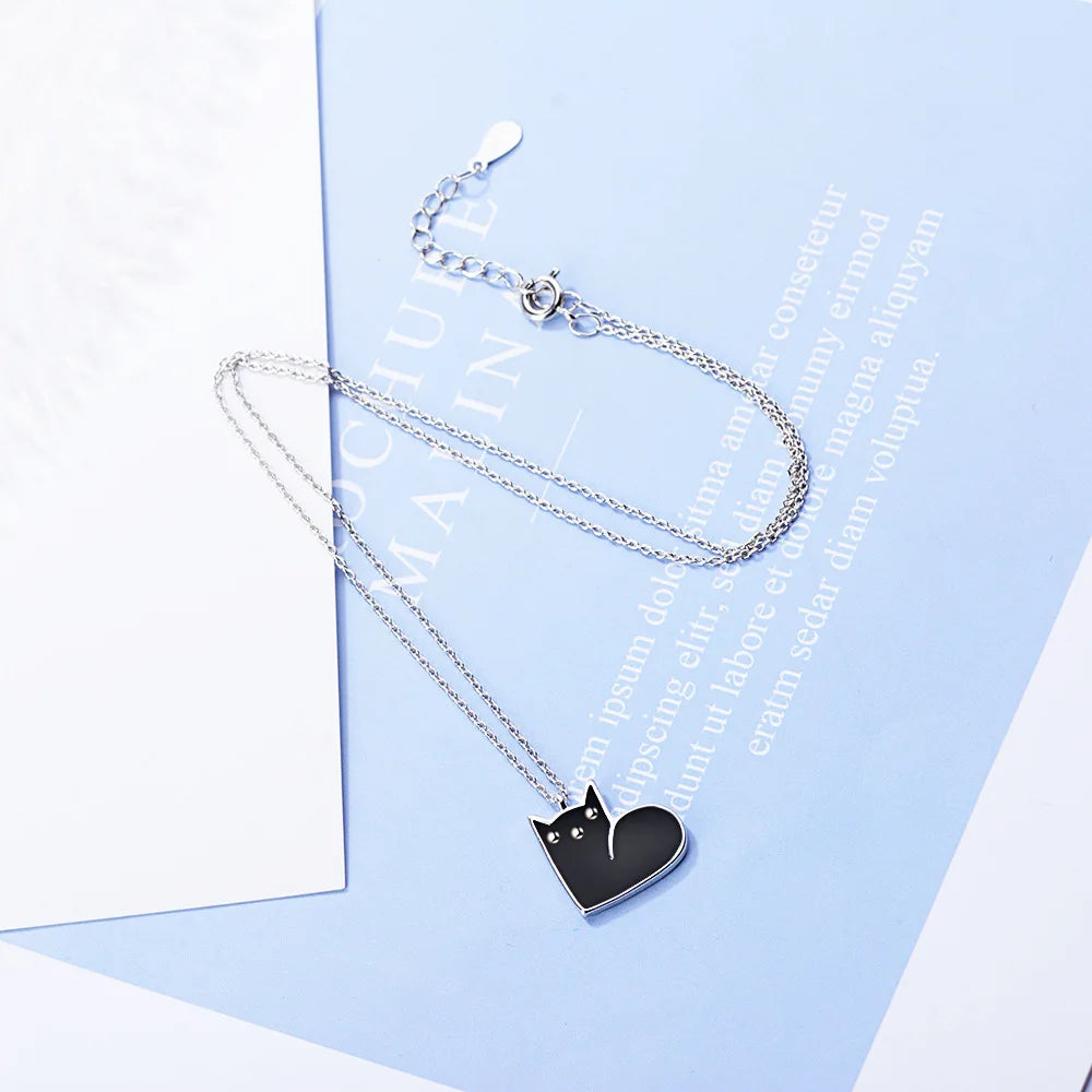 Luna’s Grace — Sterling Cat Pendant