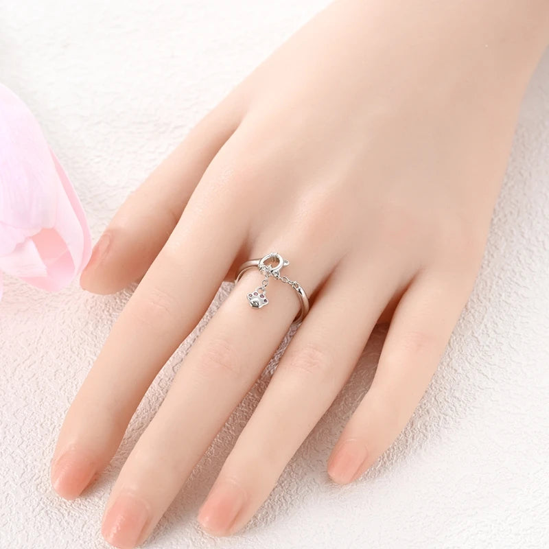 Velvet Paw — Adjustable Ring (925 Silver)