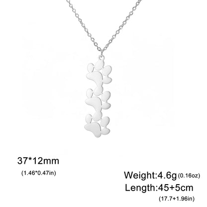 Paw Outline Pendant — Stainless Steel
